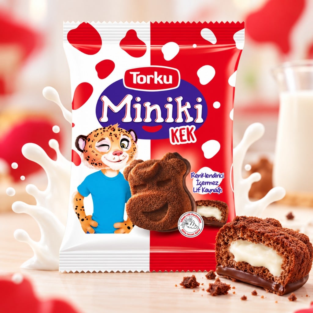 Prăjitură Torku Miniki cu cacao și lapte, 40 g