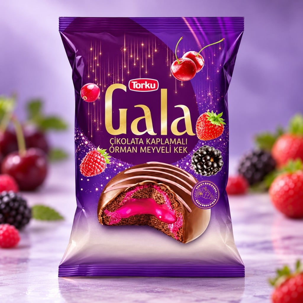 Prăjitură Torku Gala cu fructe de pădure, 50 g