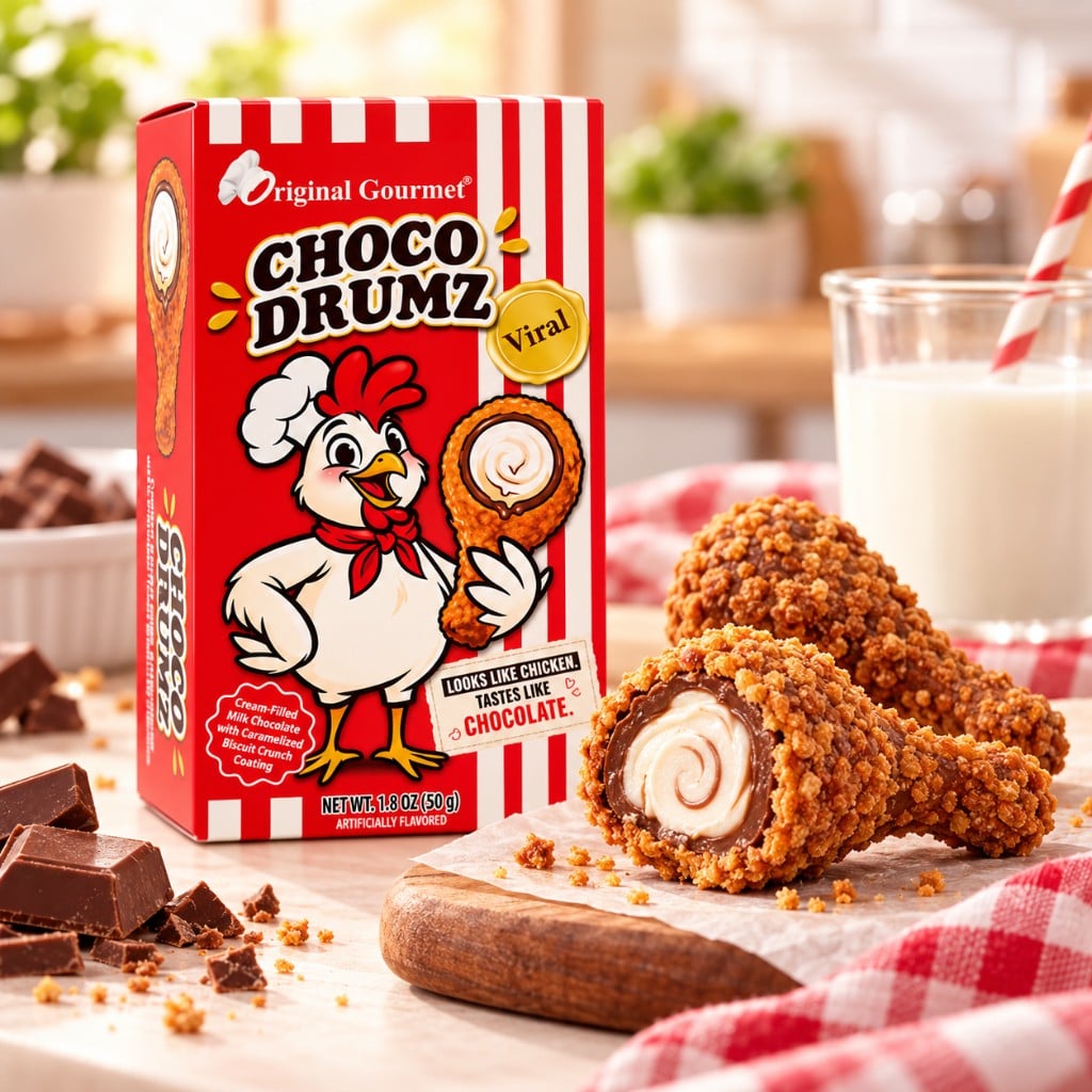 Choco Drumz cream-filled milk chocolate with biscuit crunch 50 g