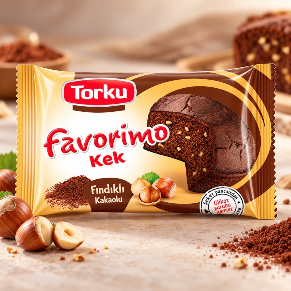 Prăjitură Torku Favorimo cu cacao și alune, 35 g