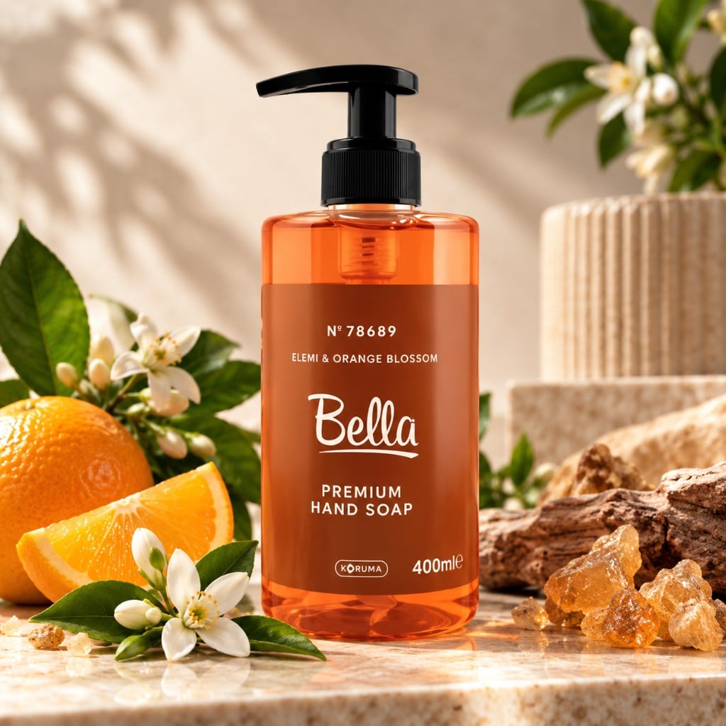 Săpun lichid Bella Premium cu aromă de elemi și floare de portocal, 400 ml